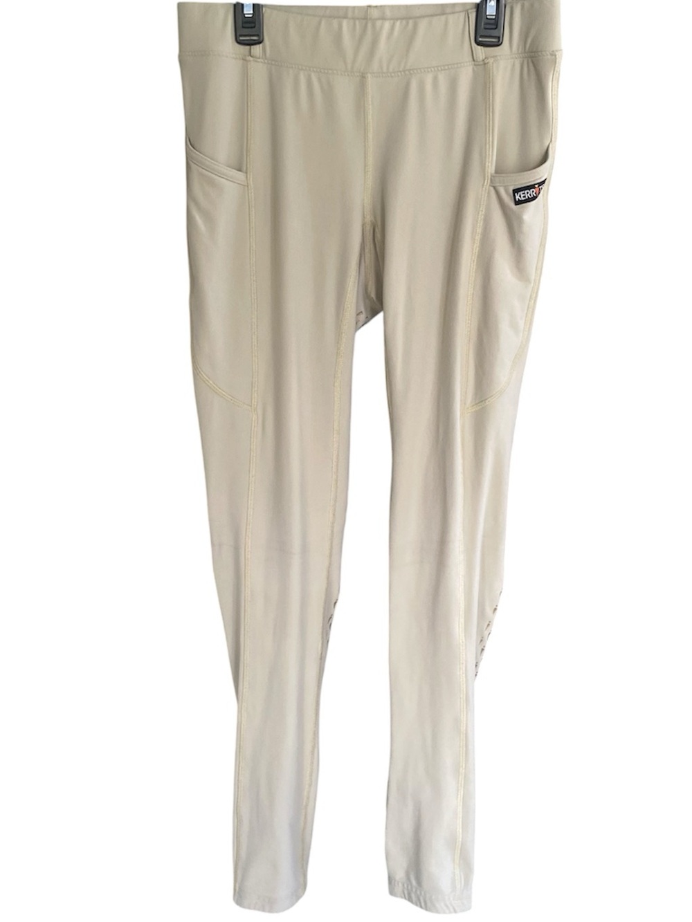 KERRITS Equestrian Tights Lightweight Pull On Pockets Light Beige Size L - Picture 2 of 16